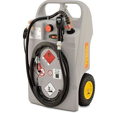 Cemo dieselwagen 100 l 12 V, AZV, kabel, met elektrische pomp CENTRI SP 30 en automatisch mondstuk, 11102