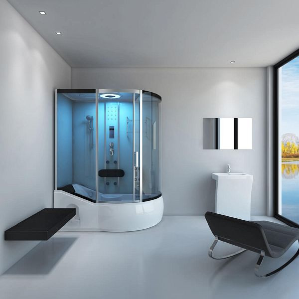 HOME DELUXE stoomdouche ALLIN 4IN1 - wit rechts, 1063
