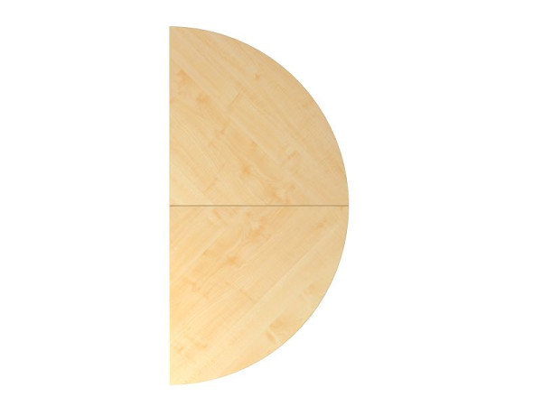 Hammerbacher aanschuiftafel 2xkwartcirkel QA160, 160 x 80 cm, blad: esdoorn, 25 mm dik, aanschuiftafel met onderstel in grafiet, werkhoogte 68-76 cm, VQA160/3/G