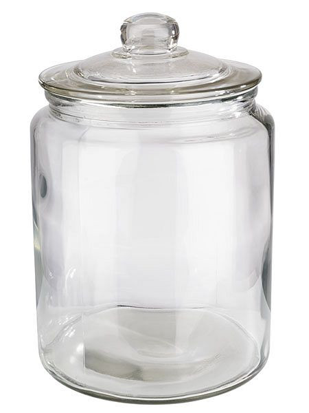 APS voorraadpot -CLASSIC-, Ø 20 cm, hoogte: 30 cm, glas, polyethyleen, 6 liter, inclusief glazen deksel, 82253