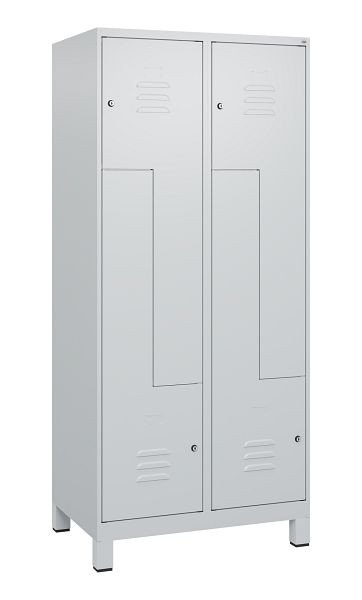 C+P Z-Spind Classic PLUS, voeten, 4 vakken, 1800x800x500mm, 7035/7035, cilindersloten, 0800137-224 S10024
