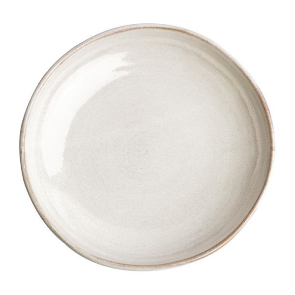 Olympia canvas schaal met hoge rand wit 23cm, VE: 6 stuks, FA334