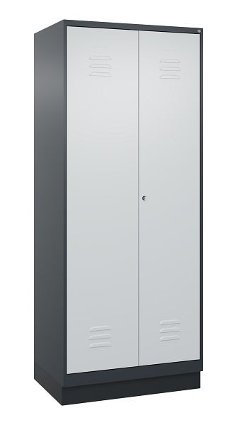 C+P multifunctionele kast Classic PLUS, was-/combinatiekast, onderbouw, 2 vakken, 1950x800x500mm, 7016/7016, cilinderslot, 080620-22 S10027
