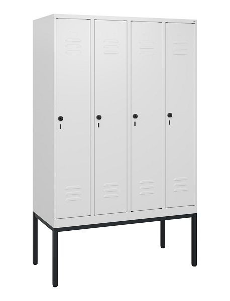C+P Umkleidespind Classic PLUS, Gestell, 4 Abteile, 1950x1200x500mm, 9016/9016, Drehriegel, 0800305-40 S10014