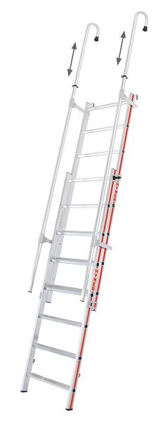 HYMER hangende uitschuifladder, 2x8 sporten, lengte ingeschoven 2,23 m / uitgeschoven 3,22 m, 609204