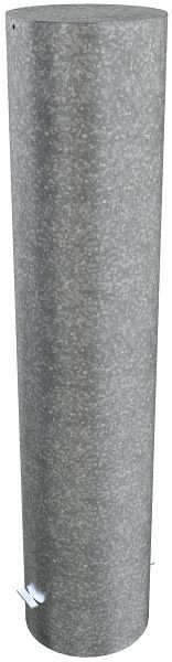 Schake stalen buispaal Ø 323 x 5 mm, met gelaste stalen kap, stationair, voor inzetting in beton, thermisch verzinkt, totale lengte 1500 mm, 40321