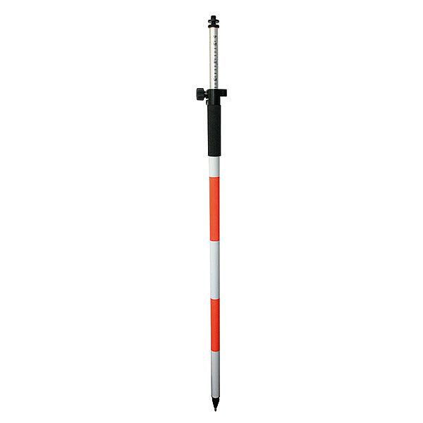 proNIVO prismastok met schroefklem, 1,18 - 2,20 m, geel, 5/8" schroefdraad, 206-SP22TLY-5/8