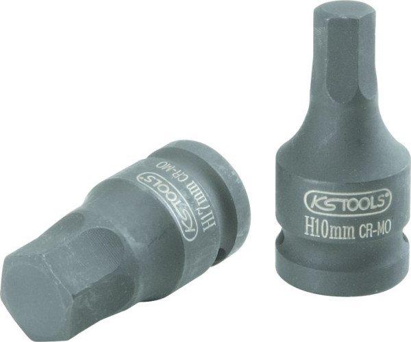 KS Tools Slag-bitdop 1/2", binnenzeskant, kort, 6 mm, 911.0904
