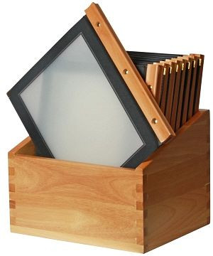 Contacto menumap hout zwarte doos met 20 kaarten, 5830/242
