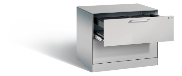C+P hangarchiefkast Asisto, H710xB800xD600mm, kleur: wit aluminium, beugelgreep, 146273-212 S10050
