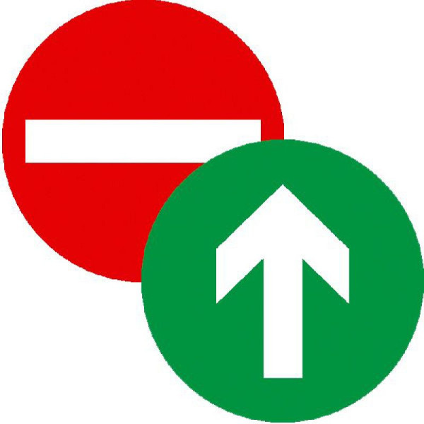 Steen HGS deurbordjes voor glazen deuren in-/uitgang, 100 mm, 21.5617