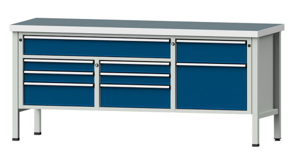 ANKE werkbanken kistwerkbank, model 282 V, 2000 x 700 x 900 mm, RAL 7035/5010, UBP 50 mm, 304.543