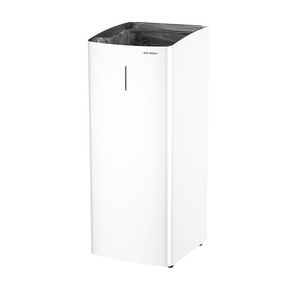 Air Wolf afvalbak, wit, 50 liter, RVS, Alpha serie, 60-177