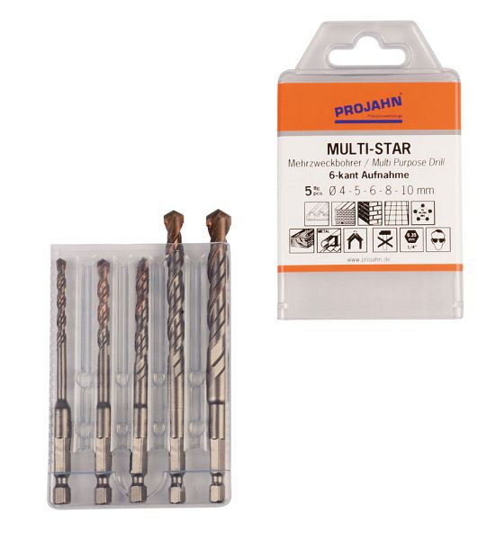 Projahn Multi-Star set 5-delig zeskant 4, 5, 6, 8, 10 mm, 57005