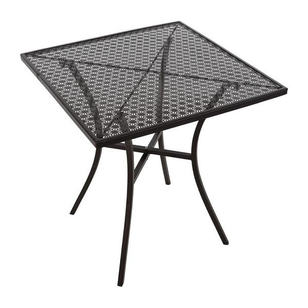 Bolero vierkante bistrotafel in slank design staal zwart 70cm, GG706
