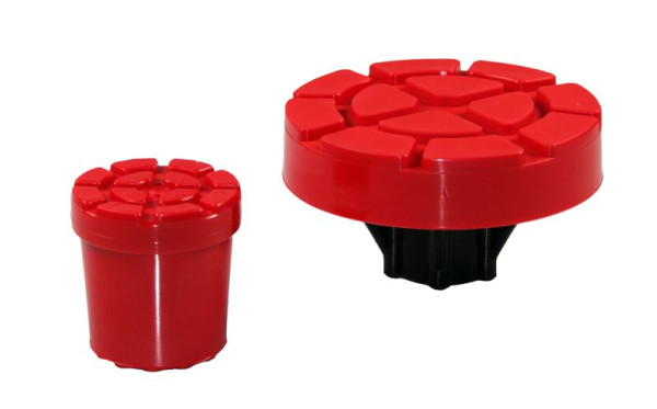 Busching clip-on montagehulpset voor krik, 120, 30 mm en 60, 30 mm, rood, 500 kg draagvermogen, 100607