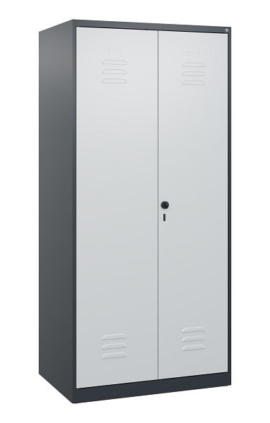 C+P Umkleidespind Classic PLUS, Doppel-Spind, 2 Abteile, 1700x800x500mm, 7016/7035, Drehriegel, 0800027-22P S10011