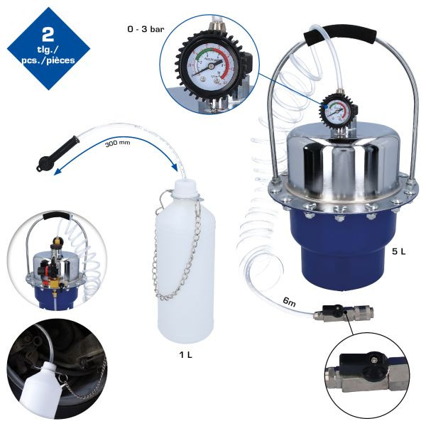 Brilliant Tools persluchtremontluchter met opvangfles, BT701260