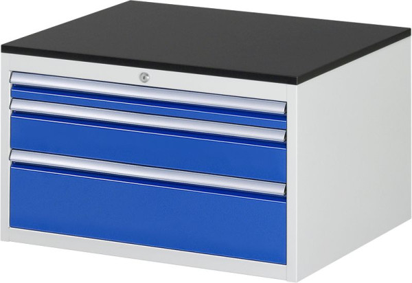 RAU ladekast serie 7000, B770xD650xH460mm, laden: 1xH60, 1xH120, 1xH180mm, werkblad melaminehars gecoat, 03-XL2.1A-M.11
