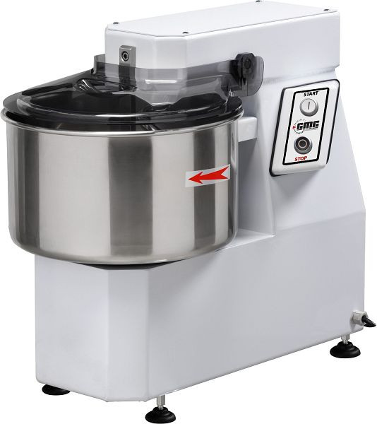 GMG deegkneedmachine 42 L / 38 kg 400V, vaste kop en pan, incl. spiraal, deksel, deegverdeler en pan van roestvrij staal, TKI-4238T-SN