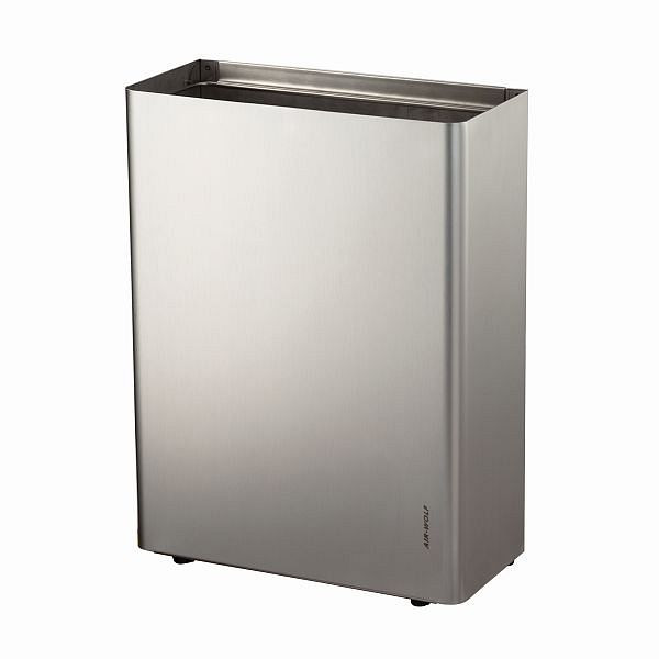 Air Wolf afvalbak met 25 liter inhoud, serie Lobo, H x B x D: 460 x 350 x 160 mm, gecoat roestvrij staal, 40-620