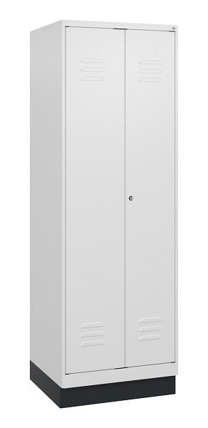 C+P luierkluis Classic PLUS SW, onderbouw, 2 vakken, 1800x600x500mm, 9016/9016, cilinderslot, 0800227-20 S10029