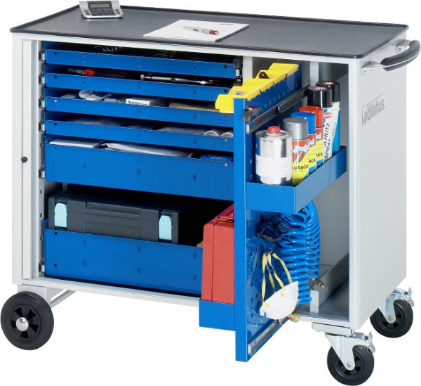 RAU gereedschapswagen serie adlatus model 10220, B1025 x D520 x H890 mm, incl. metalen steun, 02-10220.11
