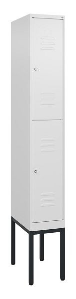 C+P dubbeldekskast Classic PLUS, frame, 2120x300x500mm, 9016/9016, cilindersloten, 0803307-10 S10029