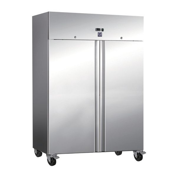 Gastro-Inox RVS 1200 liter vriezer statische koeling met ventilator, netto inhoud 1173 liter, 201.005
