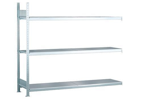 Schulte breedvakstelling met stalen legborden, aanbouwveld, 3 opbergniveaus, vakbreedte 2500 mm, 2506 x 836 x 2000 mm, 278915
