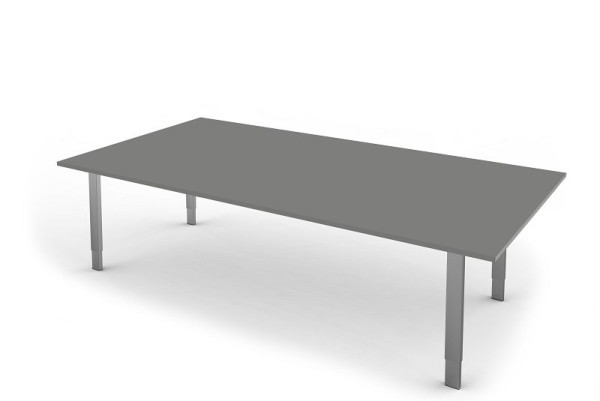 Kerkmann bureau extra groot / vergadertafel, vorm 5, B 2000 x D 1000 x H 680-820 mm, grafiet, 11415712