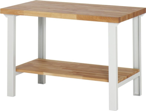 RAU werkbank serie 7000 - modulair ontwerp, massief beukenhouten plank, 1250x840x700 mm, 03-7000-7-127B4S.12