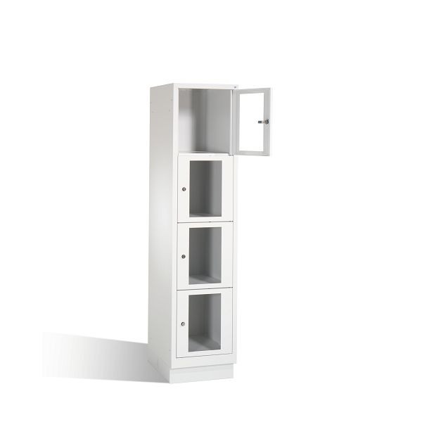 C+P lockerkast Classic, H1800xB420xD500mm, kleur: lichtgrijs, 8020A124 S10000