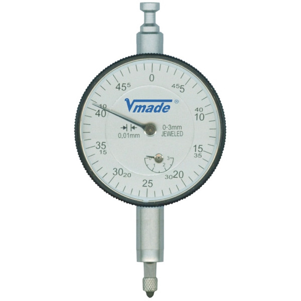 Vogel Germany kleine meetklok, 0 - 3 mm, A: 28 mm, B: 14 mm, C: 8,2 mm, D: Ø 45 mm, 241001