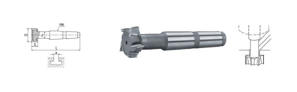 ELMAG HSS T-gleuffrees met morseconus DIN 851, Ø 32,0 mm, 73453