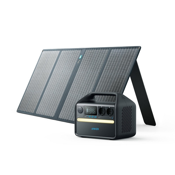 Anker 535 Solargenerator (Anker 535 PowerHouse, Powerstation, 512Wh, 500W mit 1× 100W Solarpanel), BUNDLE-B1751311