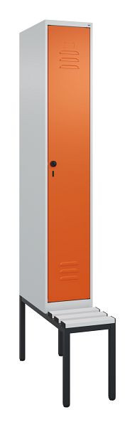 C+P luierkastje Classic PLUS, met onderbank, 2120x300x815mm, 7035/2004, draaigrendel, 0800507-10 S10123