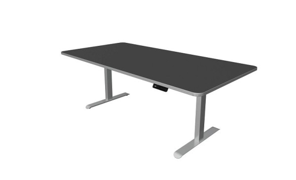 Kerkmann zit-/statafel, Move 3 Premium, B 2000 x D 1000 mm, elektrisch in hoogte verstelbaar van 720-1210 mm, antraciet, 10331913