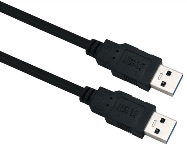 Helos aansluitkabel, USB 3.0 A-stekker/A-stekker, 5,0m, zwart, 288324
