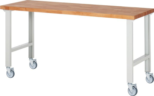 RAU verrijdbare werkbank 7000-1, 2000x700x1000mm, 4 zwenkwielen, 05-7000-1-207B4S4.12