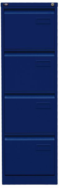 Bisley LIGHT hangmapkast, enkel spoor 4 HR laden, Oxford blauw, IPCCA14639