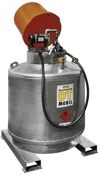 Cemo dieseltank verrijdbaar 600l, dubbelwandig verzinkt, 7578