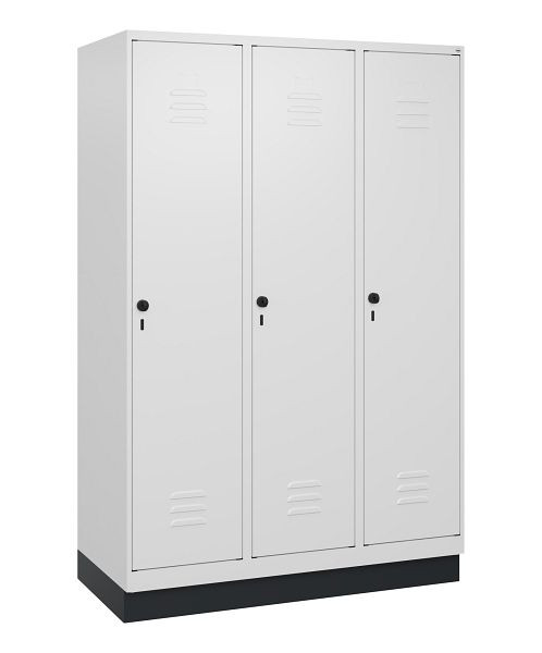 C+P luierkluis Classic PLUS met middenwand, bodem, 3 vakken, 1800x1200x500mm, 9016/9016, veiligheidsdraaigrendel, 0800207-32F S10014