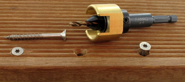 Famag boor- / verzinkerset inclusief diepteaanslag, verzinkingsdiameter 12 mm, executie: 6 mm, 3577.060.00