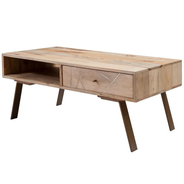 Wohnling salontafel SIKAR 95x42x50cm mango massief hout / metaal, WL5.608