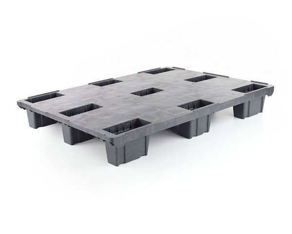ALPHA Kunststoff Leichtpalette 1200x800x155 mm, geschlossen, 9 Füße, 1446