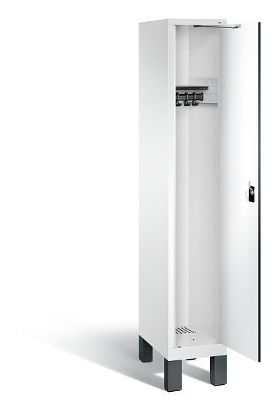 C+P garderobekast Evolo, H1850xB320xD500mm, kleur: verkeerswit / decor wit, 48010-10 S10161