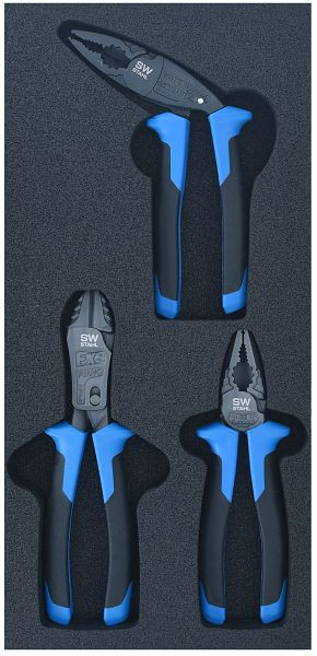 SW-Stahl werkplaatswagen assortiment, tangen, 3-delig, Z3013-32