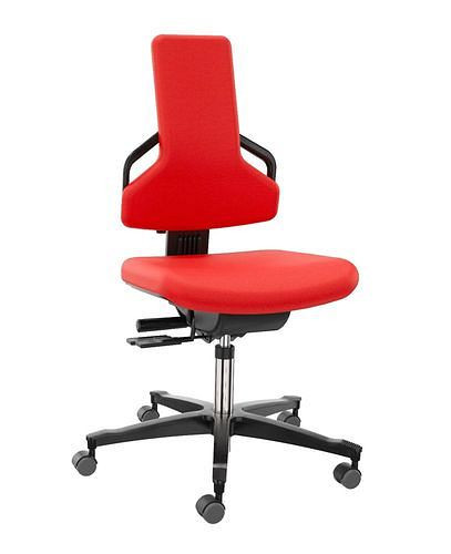 Dauphin Premium werkstoel, bekleding stof rood, 266-921