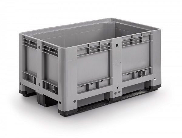 ALPHA palletbox 1200x800x600 mm gesloten met 3 geleiders, 63